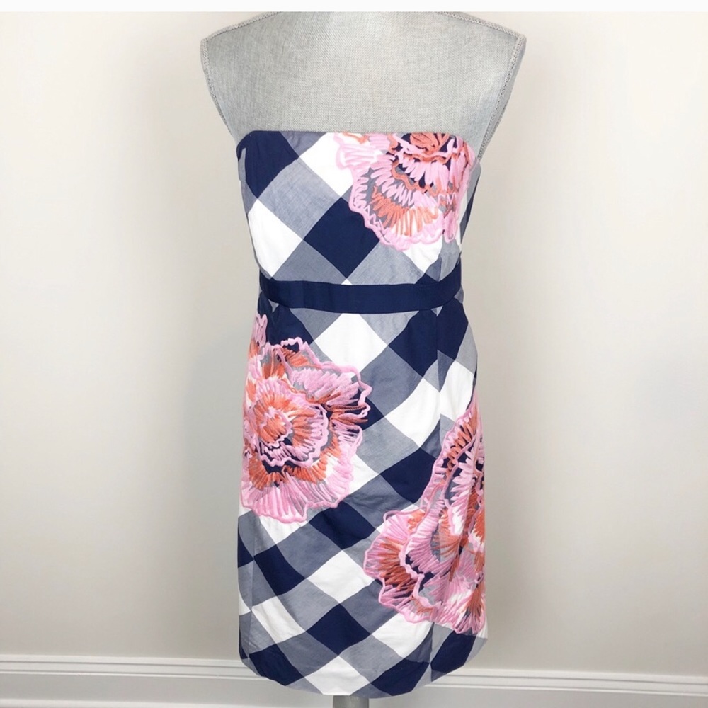 Lilly Pulitzer strapless gingham dress